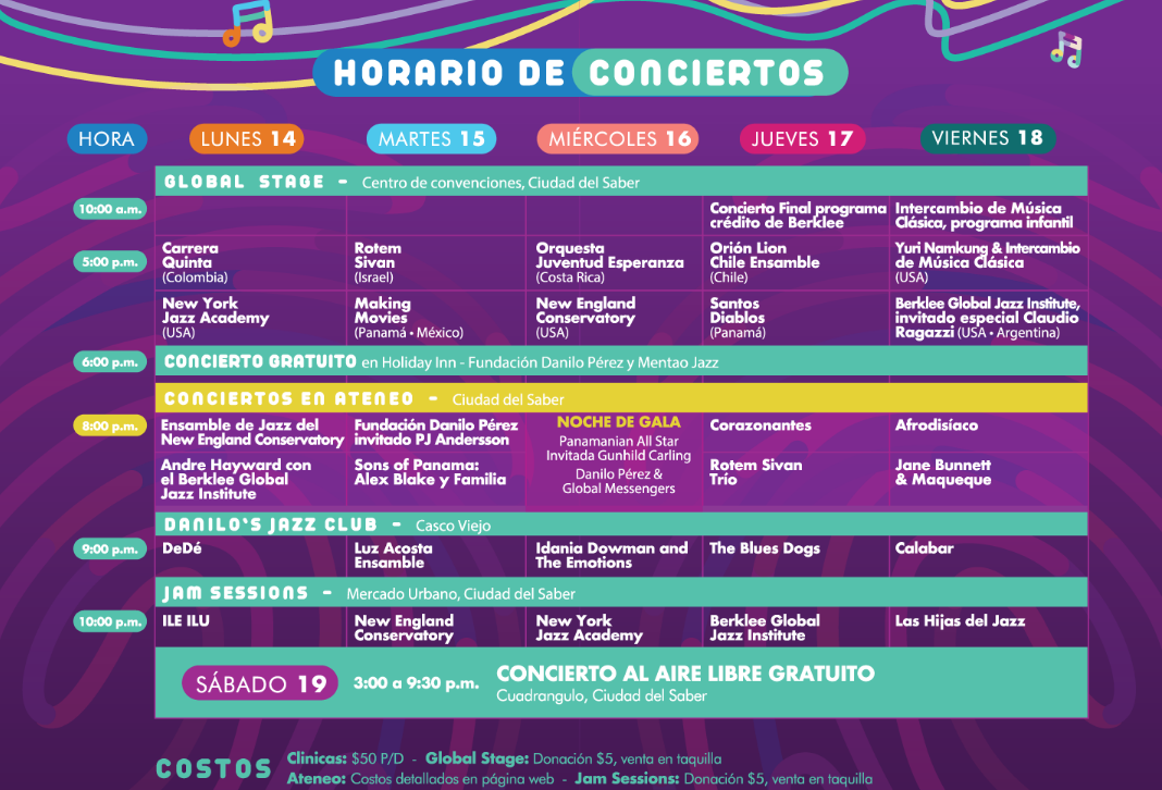 Regresa el Panamá Jazz Festival – Cool FM